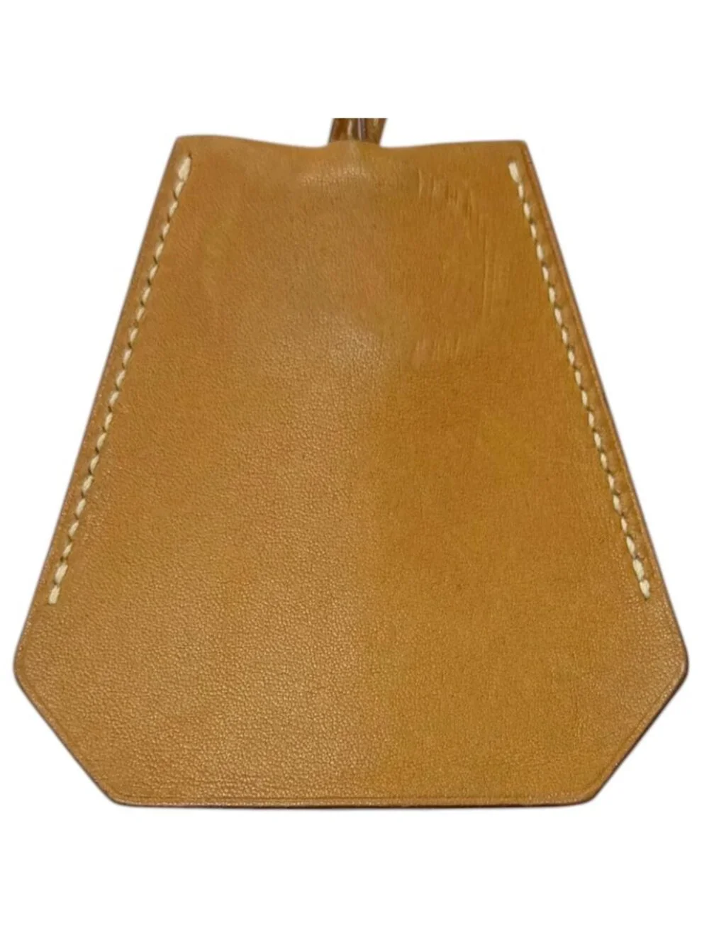 Hermes Vintage Box Calf Martin Margiela Era Clochette Leather Necklace Gold